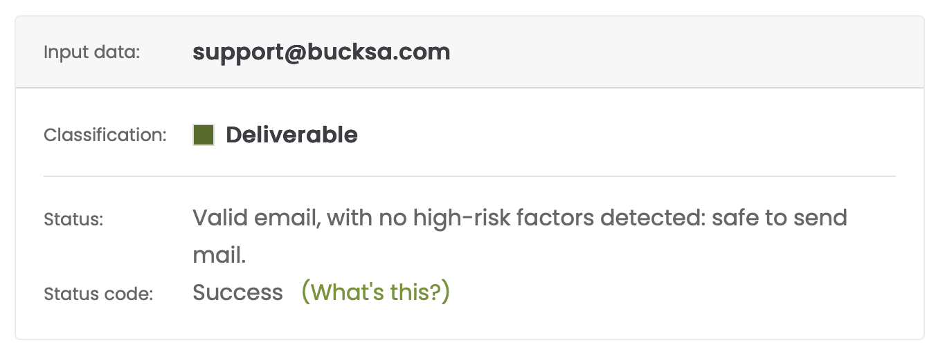 Bucksa’s email is active and available for customer support.